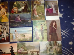 Romantikus témàjú szecessziós képeslapok az 1900-as èvek elejèről 600 Ft/db