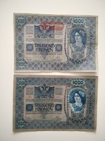 Kétféle 1000 korona 1902