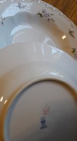 komondor felhasználónak- Zsolnay, rózsaszín barackvirágmintás tányérok, arany tollazott