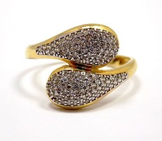 Gold ring with stones (zal-au95607)
