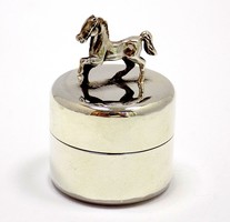 Ezüst lovas fogtartó dobozka (ZAL-Ag89969)