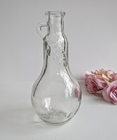 Régi körte alakú üveg palack Kefla