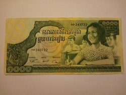 Unc 1000  Riels Kambodzsa 1973  !!  Extra szép !!!