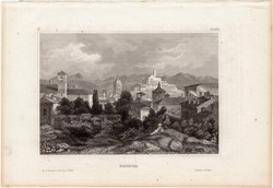 Brescia, acélmetszet 1861, Meyers Universum, eredeti, 10 x 15 cm, metszet, Olaszország, Lombardia