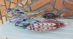 5 db üveg halak hal  figura,  üveghalak nosztalgia darabok színes halak Muránói ?
