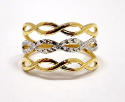 Yellow and white gold ring without stones (zal-au95394)