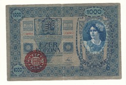 1000 korona 1902 bankó papírpénz bankjegy a régi szép időkből békebeli darab másik