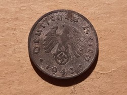 Horogkeresztes 1 Pfennig 1942