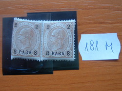 OSZTRÁK Török-birodalmi osztrák Posta 8 /2 PARA 1890. 2-DB 181M