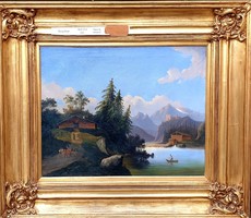 Alpesi táj, Georg Geyer festménye