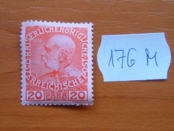 OSZTRÁK Török-birodalmi osztrák Posta 20 PARA 1908 Franz József koronázás 60. évf. 176M
