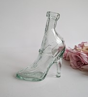 Régi cipő alakú üveg palack 12cm