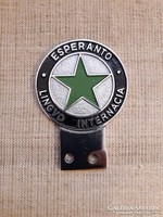 Esperanto Lingvo Internacia Car Badge Autós jelvény.