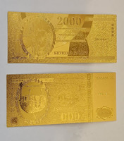 2db Millenium emlékére kiadott 2000 forintos aranyozott emlék pénz