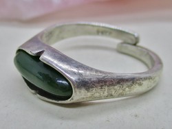 Gyönyörű antik art deco onixköves ezüstgyűrű