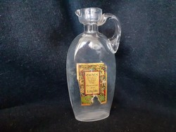 Ritka 19. századi Zwack likőrös üveg, hibátlan állapot, palack, pásztorüveg