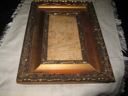 Old beautiful picture frame with small damage rebate size 241 x 321, outside 310 x 390 mm