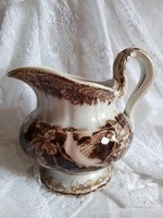 Antique transferware bryonia amberg faience large milk spout