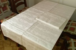 Fehér pamut-damaszt paplanhuzat párban, 198/138 cm/db,  nem használt, nem mosott