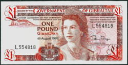 Gibraltár 1 font 1988 UNC