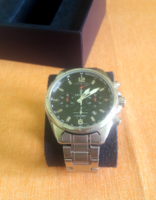 Festina Chronograph - silver metal strap 47 mm 10 ATM water-resistant (original papers) high-quality Swiss watch