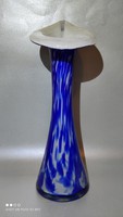 33 cm high double-layered glass calla vase in royal blue color, large size at a low price