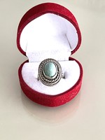 Grófi Gyönyörű antik Köves ezüst gyűrű 04