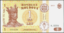 Moldova 1 Lei 2010 UNC