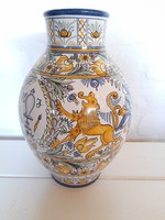 Dúsan festett Habán mintás nagyméretű váza
