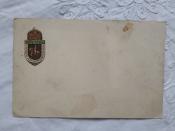 Antik dombornyomott, sorszámozott levelezőlap 'Nemzeti Áldozatkészség Szobor' üdvözlőlapja 1915-1917