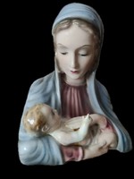 AKCIÓ! Antik Mária gyermekével kerámia büszt áron alul eladó.