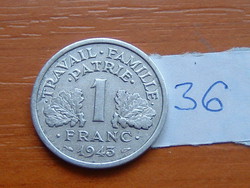 FRANCIA 1 FRANC FRANK 1943 VICHY ALU. 36.