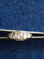 Antik arany gyűrű rózsa csiszolású gyémántokkal!