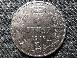 Szerbia I. Péter (1903-1918) .835 ezüst 1 dínár 1912 (id49273)