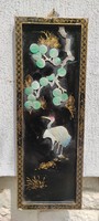 Régi Keleti falikép,féldràga kő berakàsokkal különleges ritkaság gyüjtemény darab.Kína, Japán,Korea
