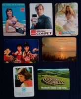 Foreign card calendars, 7 pcs., 1972-77