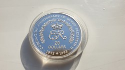 Niue 1953 - 1993 Királyné koronázása 0.925ag 31.47 gr ezüst érme
