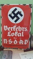 RITKA! Német, náci NSDAP zománctábla!