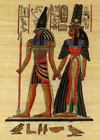 1E005 Egyiptomi papirusz kép 32 x 22 cm