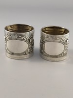 Csodás antik ezüst szalvétagyűrű párban