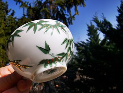 Japanese eggshell porcelain cup with bamboo pattern