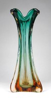 1E190 Fújt üveg BOHEMIA művészi üveg váza 21 cm