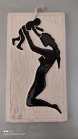 Extremely rare! Robert Loiseleur motherhood ceramic wall ornament wall picture