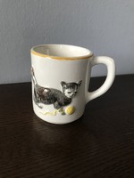 Brazil cicás macskás csésze / bögre kerámia domború cica macska mintával