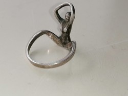 Ezüst gyűrű meztelen női alakkal 925