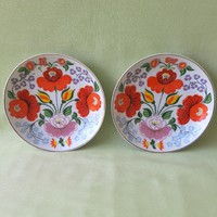 Kalocsai  porcelán tányér, dísztányér ( 2 db)
