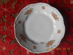 Zsolnay rózsa mintás lapos tányér