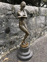 Dancer - art deco bronze statue