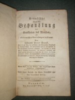 Német nyelvű orvosi könyv 1797