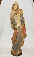 Madonna szobor - gyönyörű festett fa faragás - 50 cm